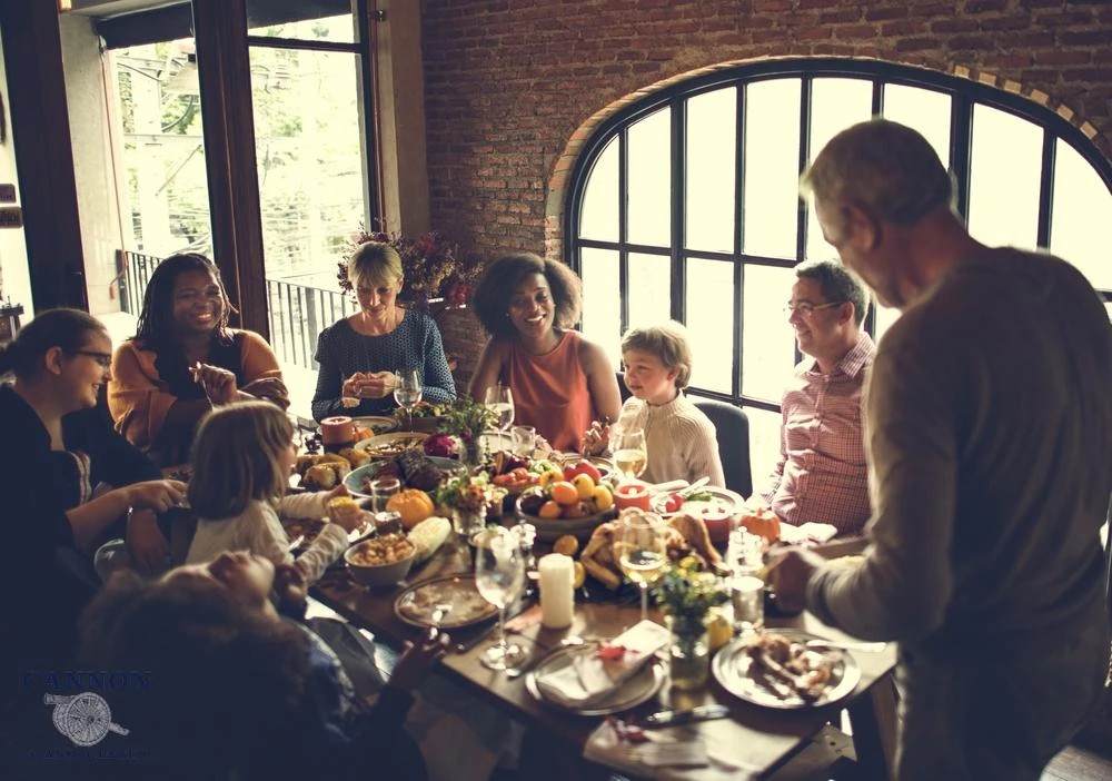 Family at Thanksgiving.