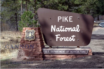 Pike national forest sign.