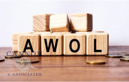AWOL spelled out in blocks.