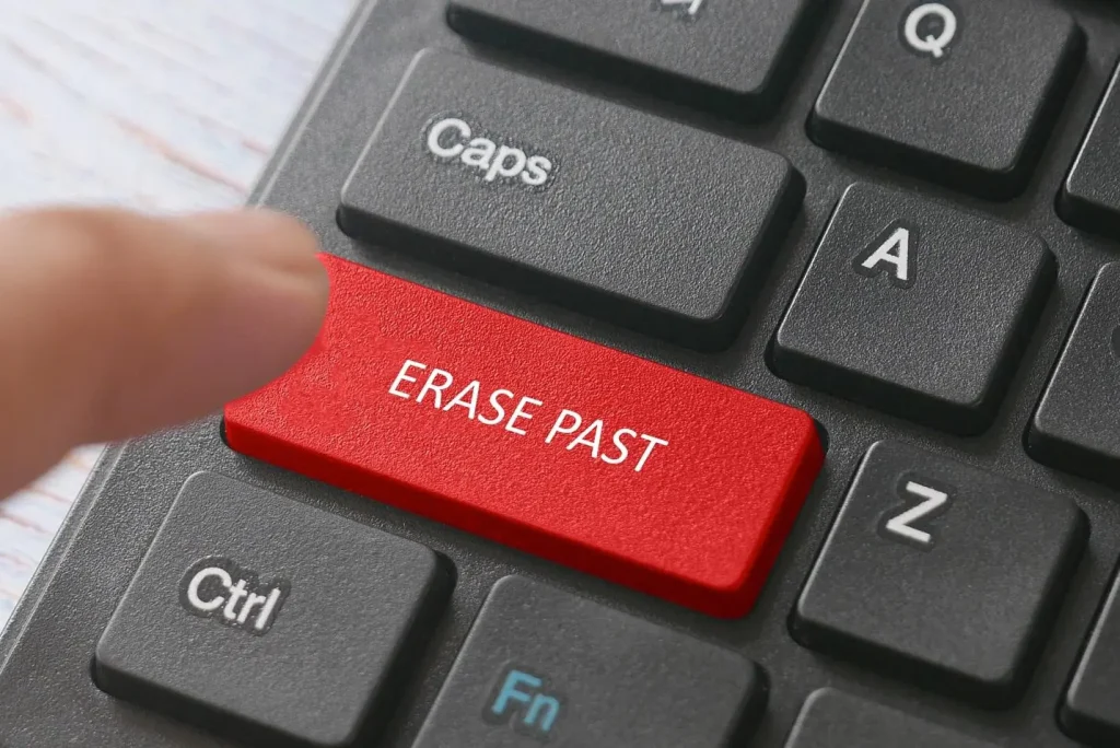 Erase past button.