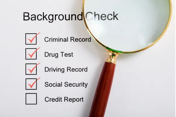 Background check, checklist.