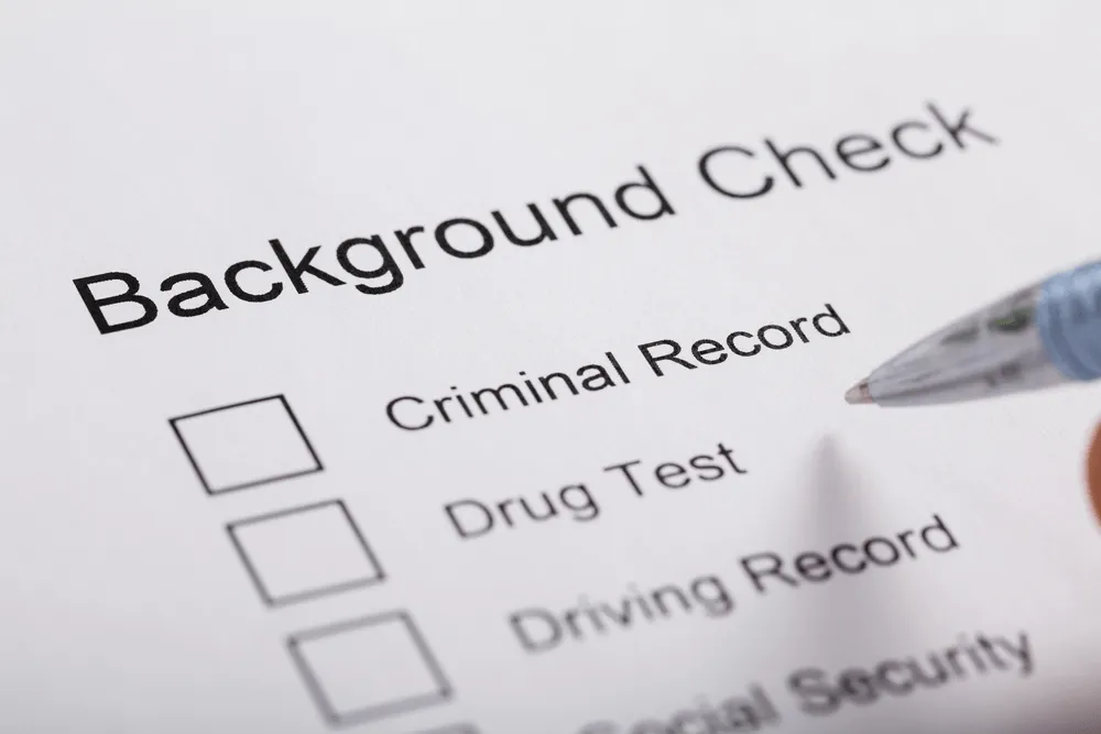 Background check form.