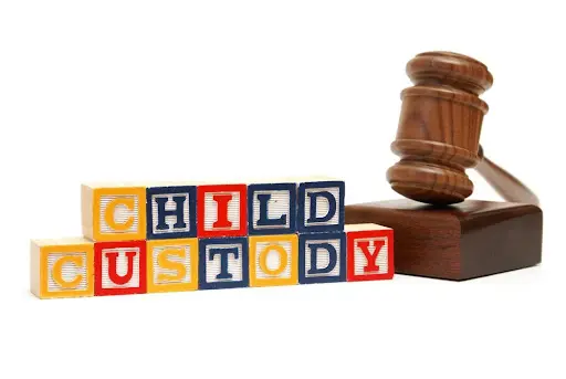Child custody written in child blocks.